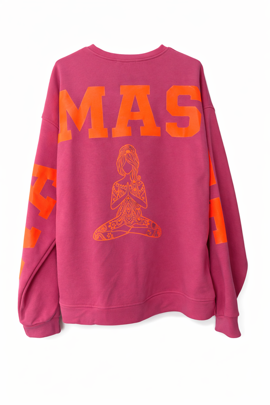 Namaste Sweatshirt Damen – Stylischer Oversize Pullover mit Statement Print – Trend Longsleeve