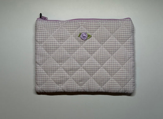 Kosmetiktasche gesteppt – Weiche Make-up Tasche aus Stoff – Stylischer Kulturbeutel Damen