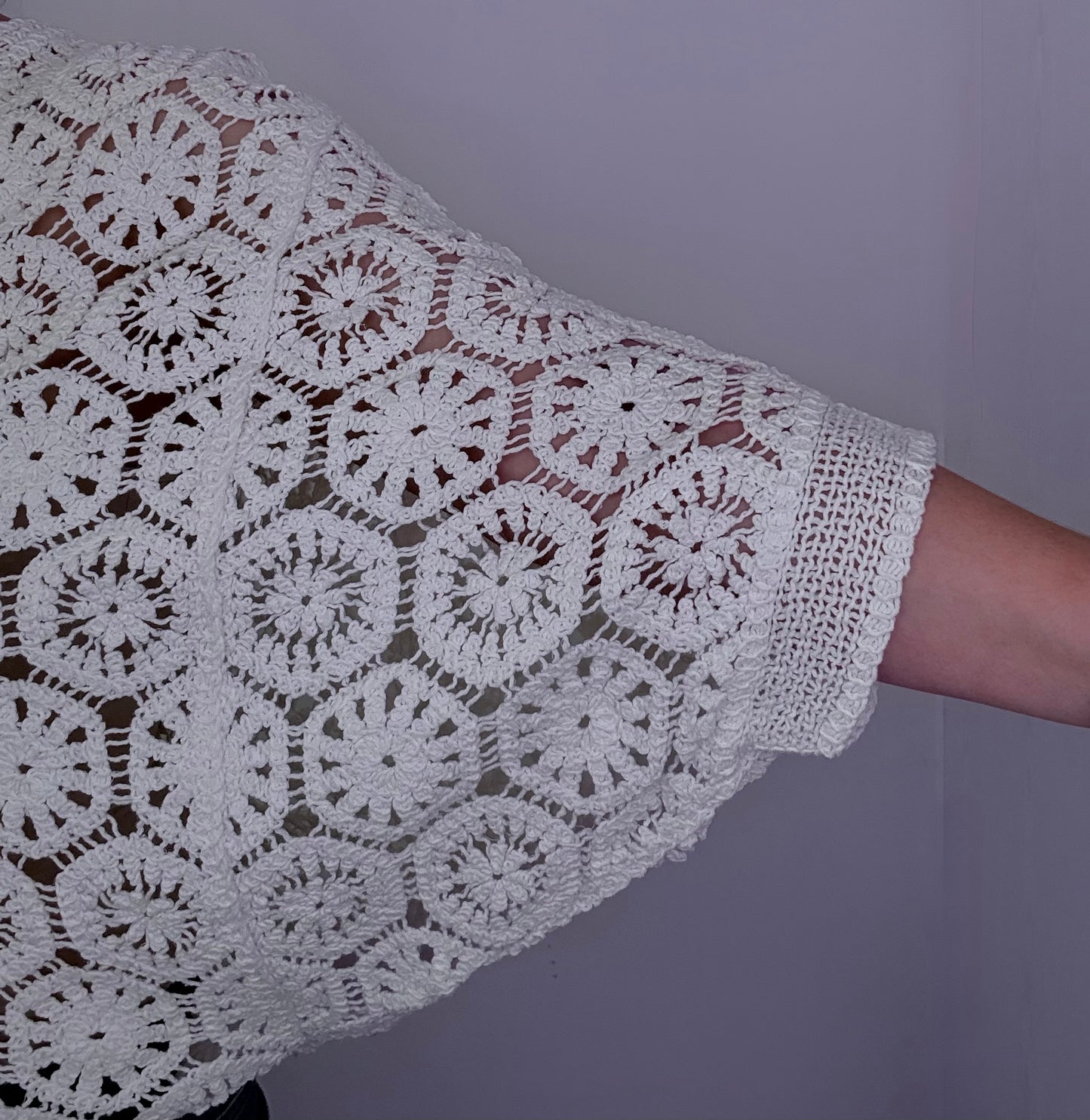 Summer Crochet Cardigan cremeweiß