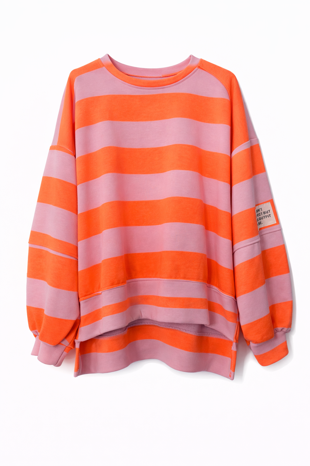 Oversize Sweatshirt Damen – Stylischer Pullover mit Statement Label – Bequemer Longsleeve modern