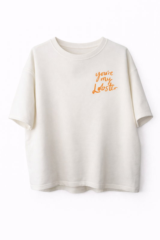 Lobster Oversized Kurzarm Pullover – Baumwolle