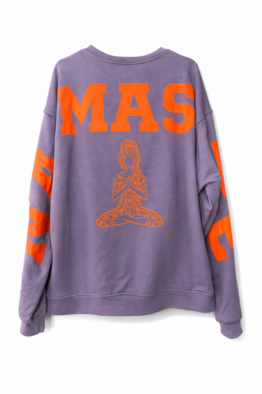 Namaste Sweatshirt Damen – Stylischer Oversize Pullover mit Statement Print – Trend Longsleeve