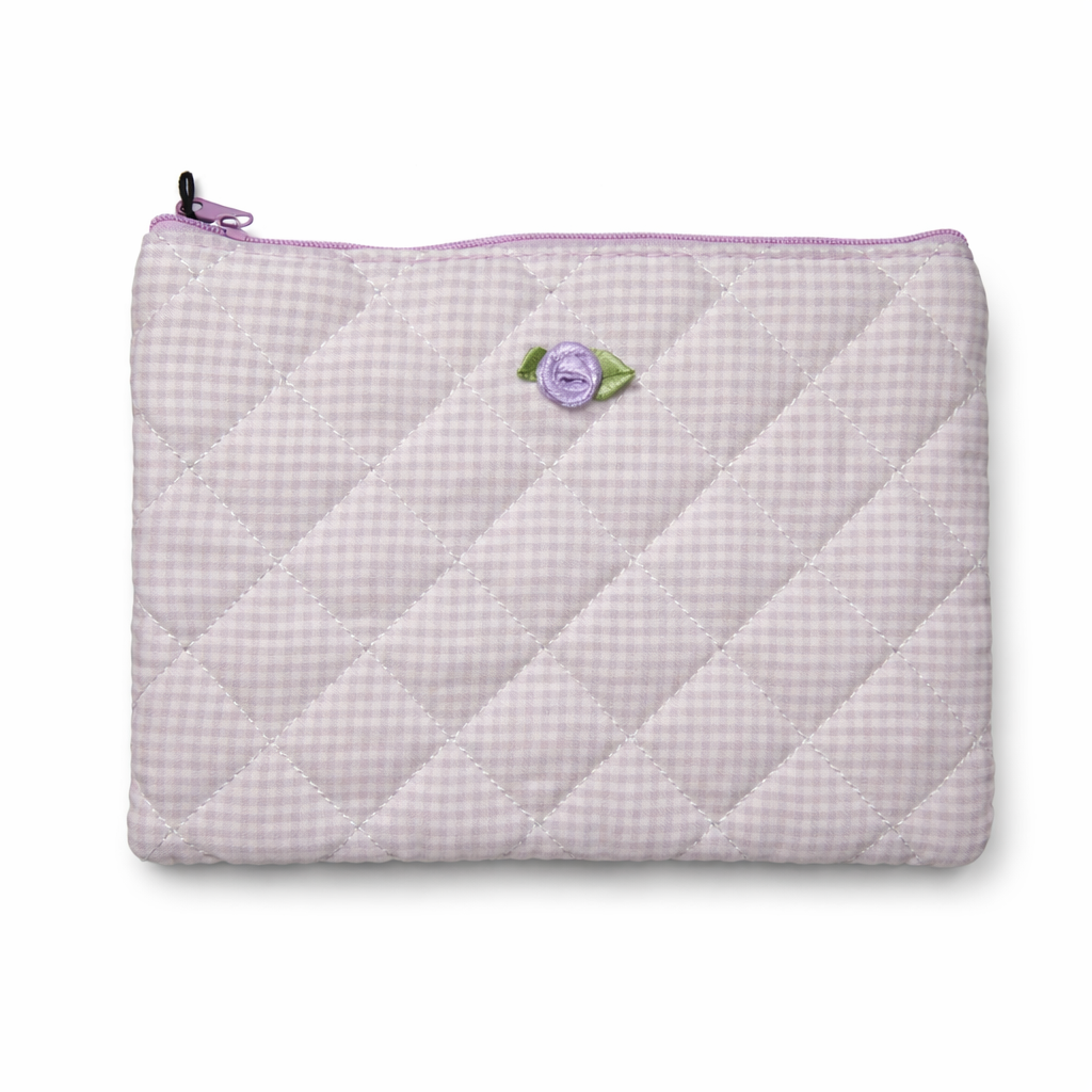 Kosmetiktasche gesteppt – Weiche Make-up Tasche aus Stoff – Stylischer Kulturbeutel Damen
