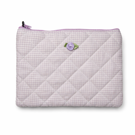 Kosmetiktasche gesteppt – Weiche Make-up Tasche aus Stoff – Stylischer Kulturbeutel Damen