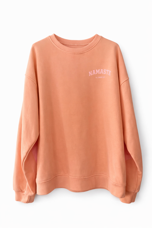 Namaste Sweatshirt Damen – Stylischer Oversize Pullover mit Statement Print – Trend Longsleeve