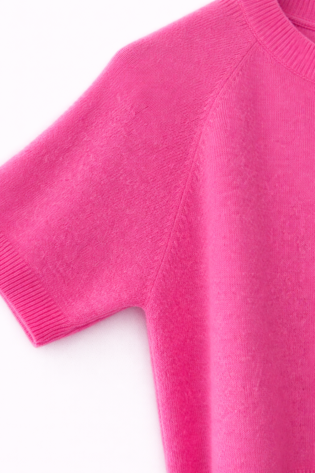 Kurzarm Alpaka Pullover – Soft Touch Pink