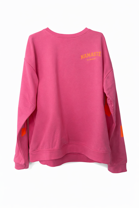Namaste Sweatshirt Damen – Stylischer Oversize Pullover mit Statement Print – Trend Longsleeve