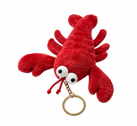 Plüsch Schlüsselanhänger Hummer – Süßer Lobster Keychain für Tasche & Schlüssel – Geschenkidee