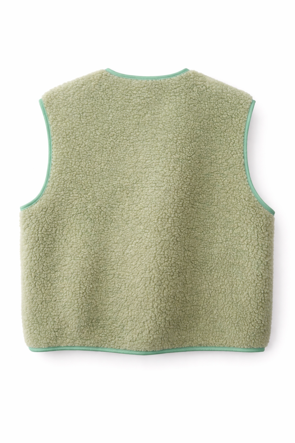 Teddy Weste „Love You So Matcha“ – Kuschelige Damen Weste mit Statement Print – Trend Layering Piece
