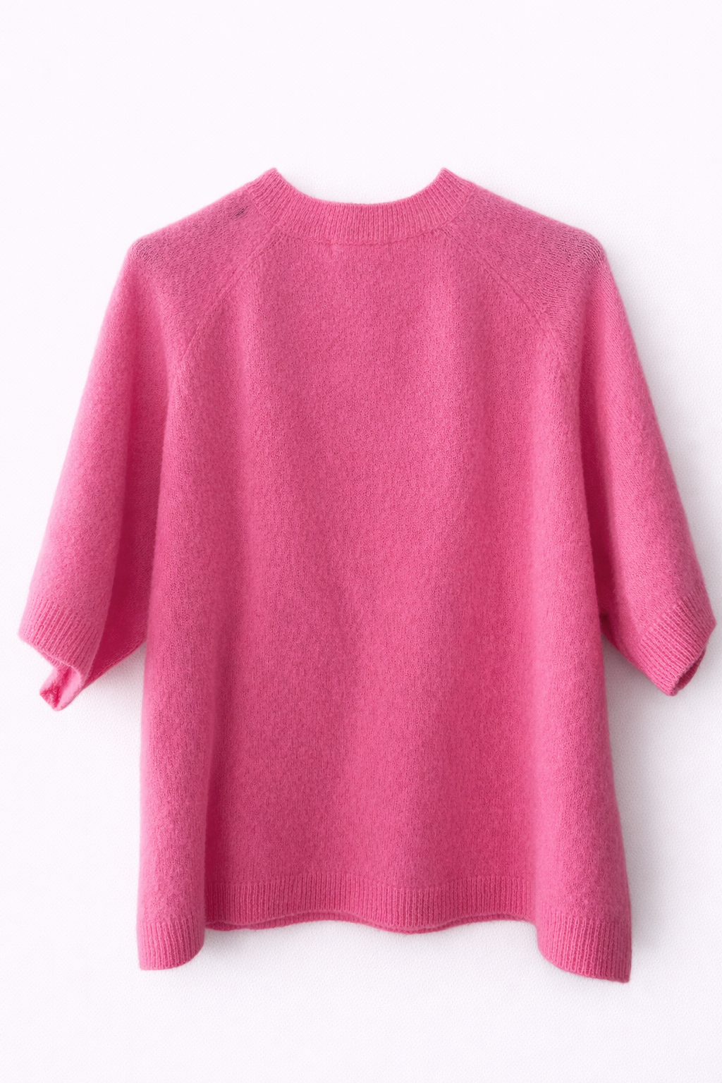 Kurzarm Alpaka Pullover – Soft Touch Pink
