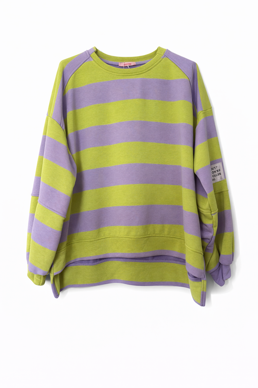 Oversize Sweatshirt Damen – Stylischer Pullover mit Statement Label – Bequemer Longsleeve modern