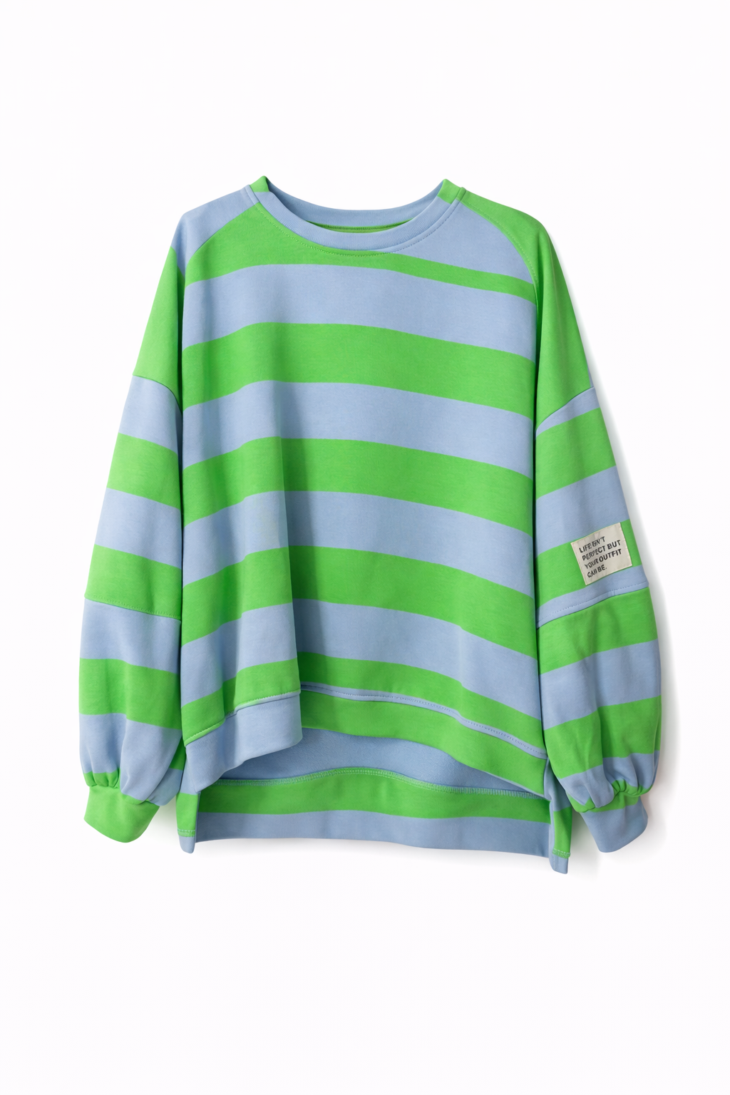 Oversize Sweatshirt Damen – Stylischer Pullover mit Statement Label – Bequemer Longsleeve modern