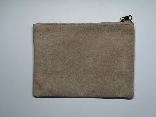 Kosmetiktasche „LOVELY“ – Elegante Make-up Tasche mit weicher Velours-Optik – Stylischer Kulturbeutel Damen