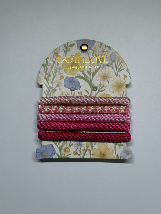 Haargummis Set 5er – Robuste geflochtene Zopfgummis – Elastische Hair Ties für starken Halt