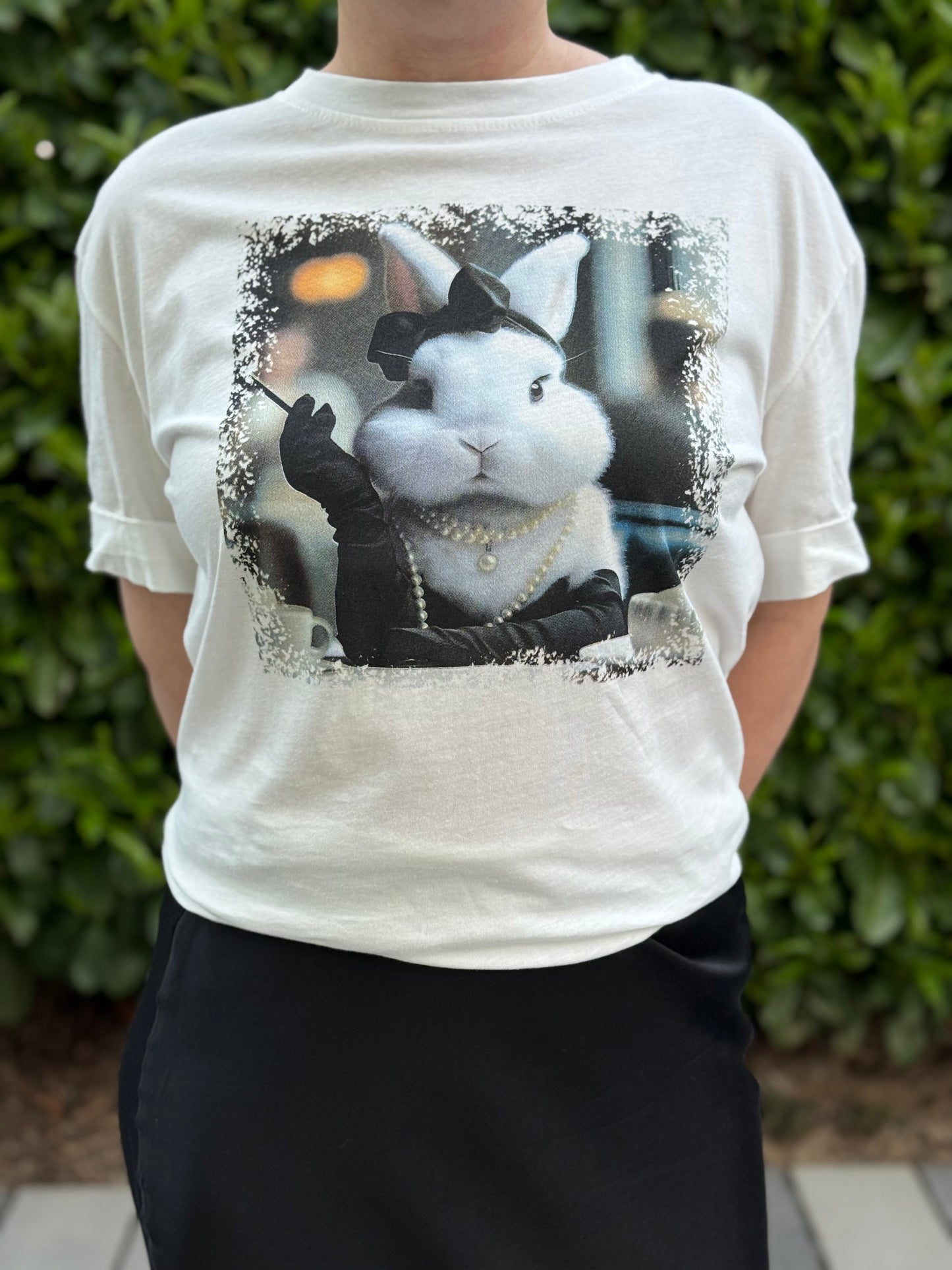 T-Shirt "Hase" weiß