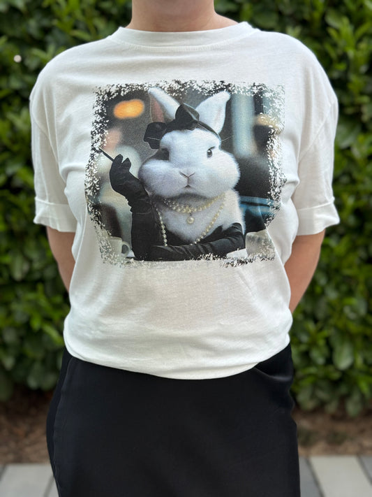 T-Shirt "Hase" weiß