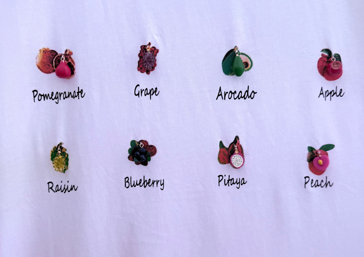 T-Shirt "Früchte" weiß