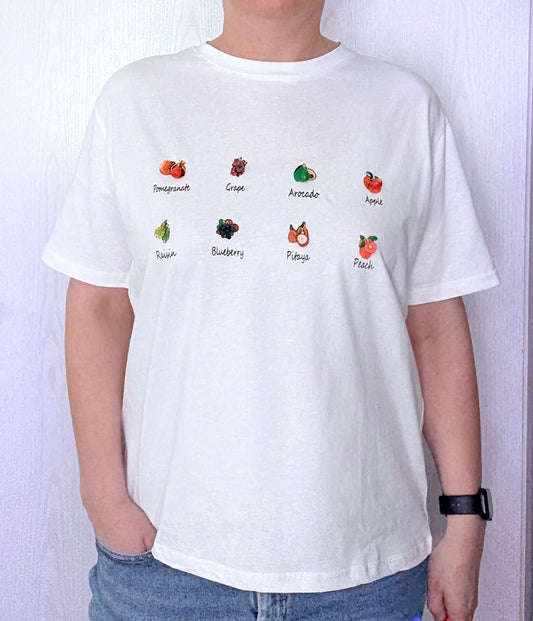 T-Shirt "Früchte" weiß