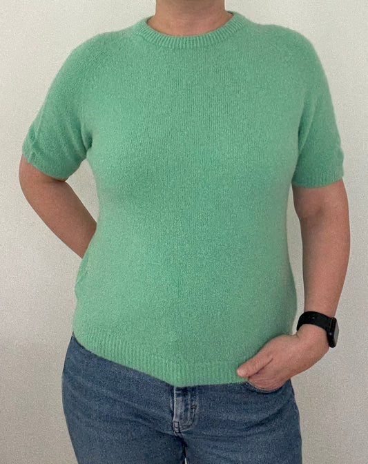 Kurzarm Alpaka Oberteil "mintgrün"