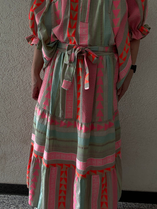 Boho-Rock mit Ethno Muster koralle/orange