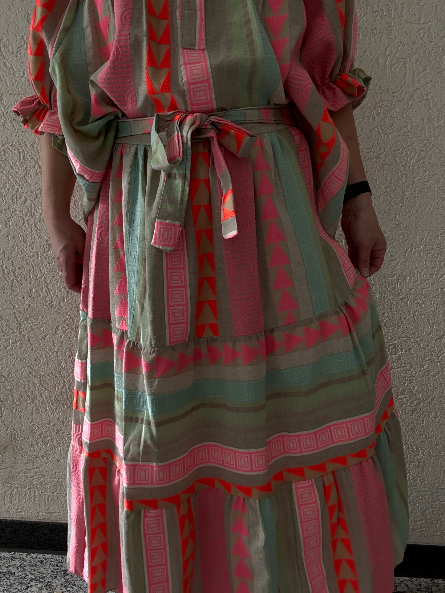 Boho-Rock mit Ethno Muster koralle/orange