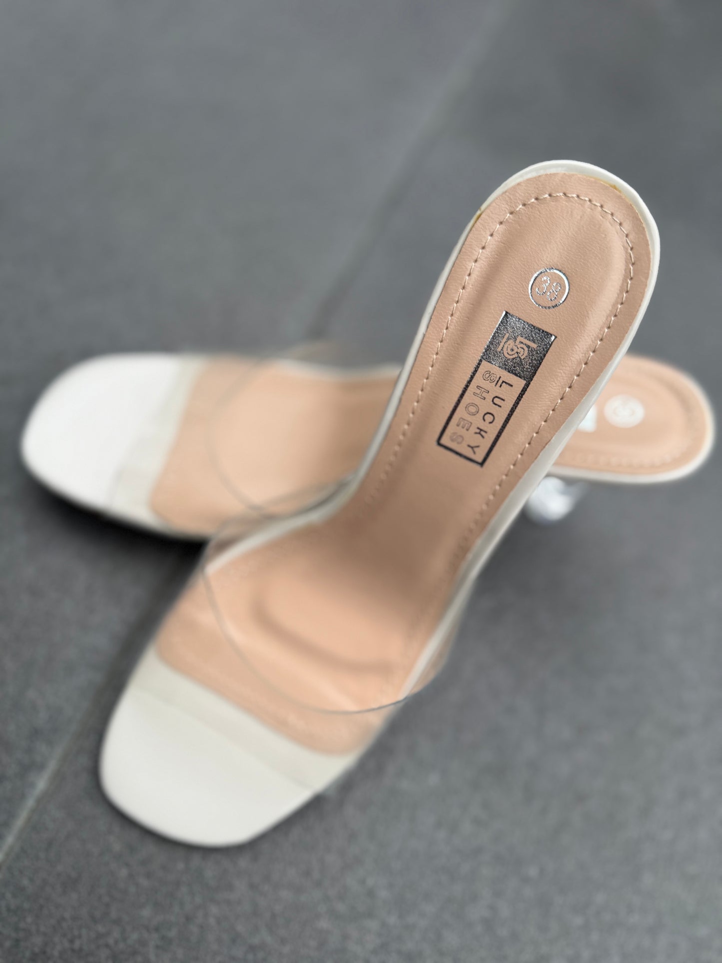 Sandalen transparent - beige