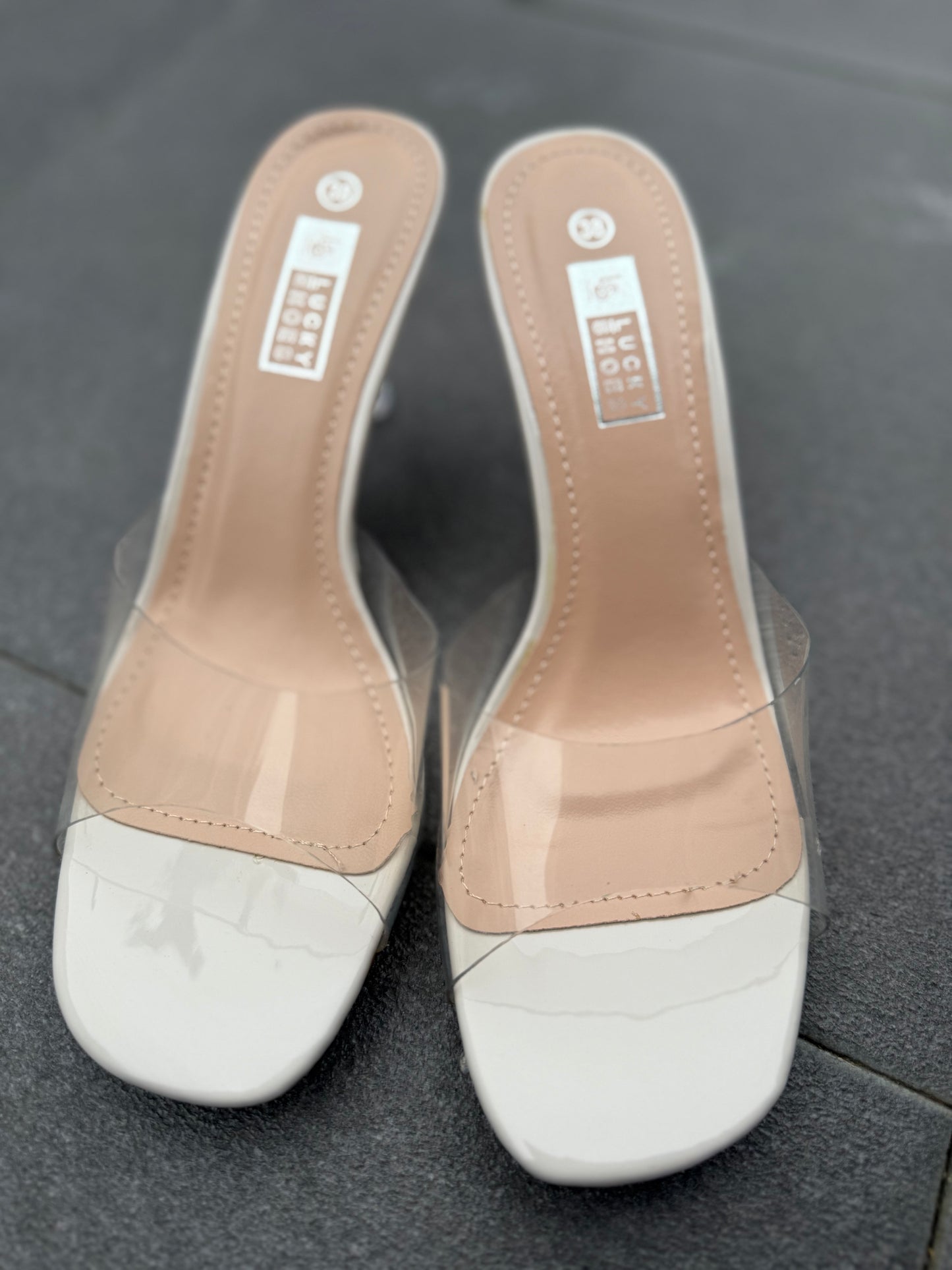 Sandalen transparent - beige